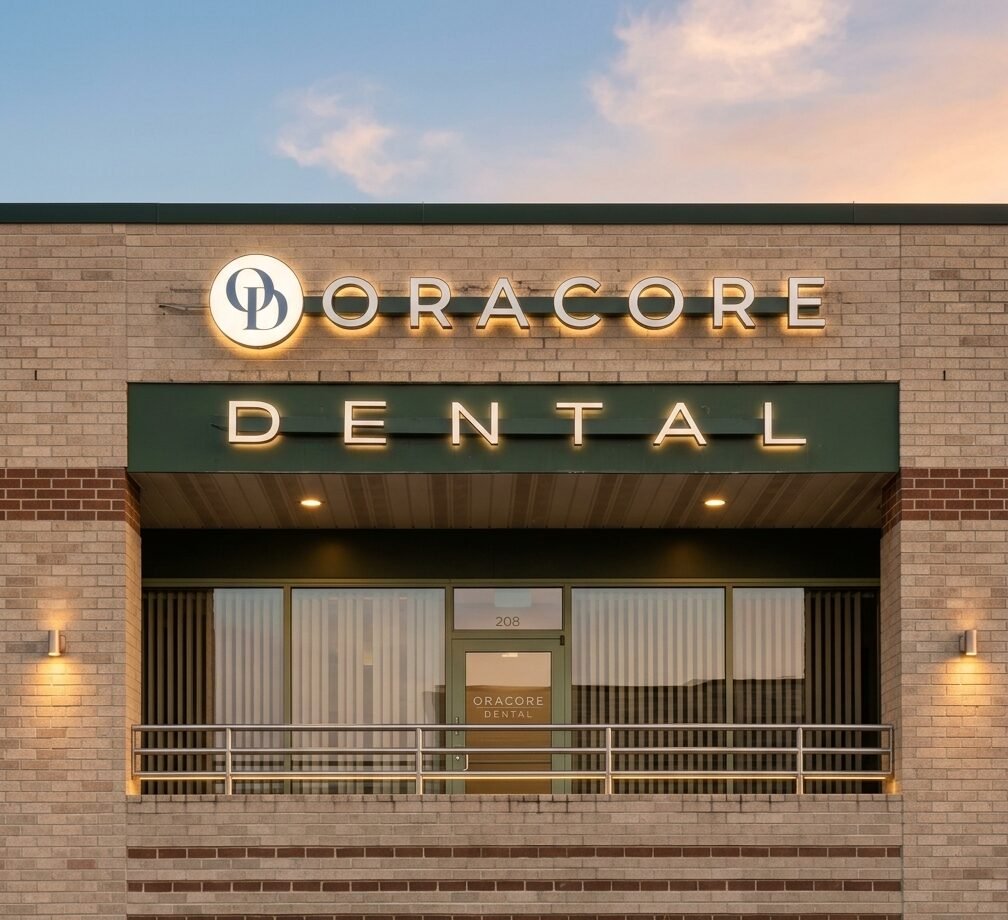 Patient and dentist at OraCore Dental in Odenton, MD